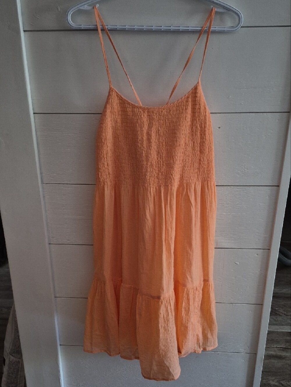 GAP Peach Tiered Smocked Sundress (with pockets)